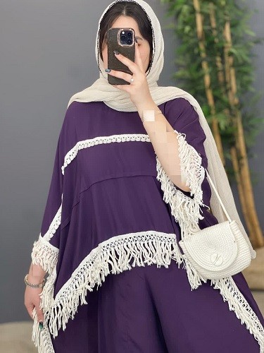 1283- ست مانتو شلوار گلاره