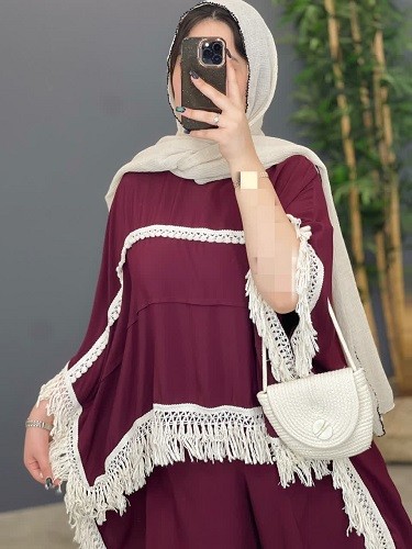 1283- ست مانتو شلوار گلاره