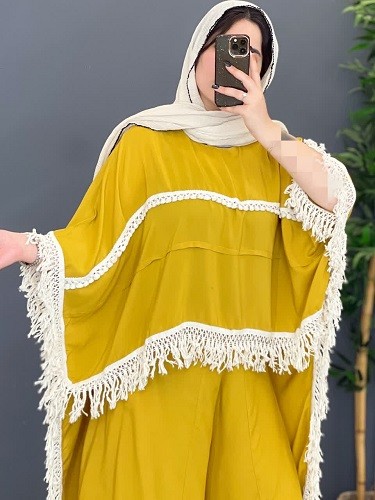 1283- ست مانتو شلوار گلاره