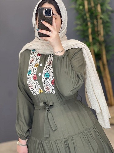 1288- پیراهن مزونی خرجکار