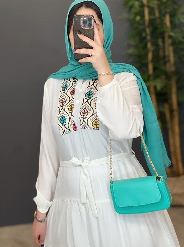 1288- پیراهن مزونی خرجکار