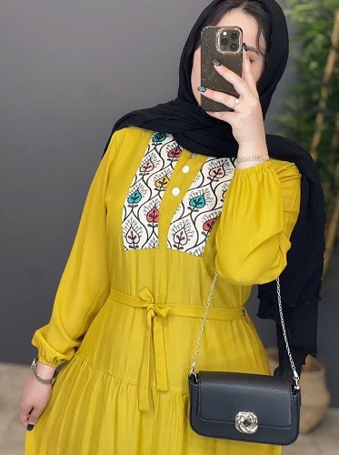 1288- پیراهن مزونی خرجکار