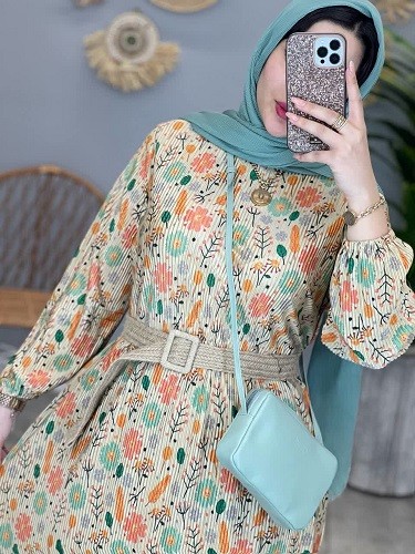 1341-مانتو پیراهنی پلیسه