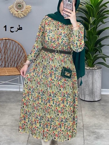 1341-مانتو پیراهنی پلیسه