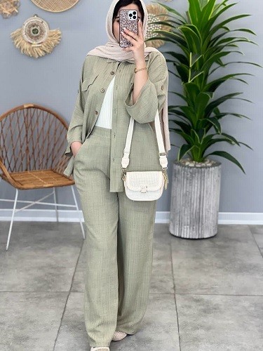 1357- ست شومیز شلوار پالیز