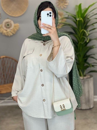 1357- ست شومیز شلوار پالیز