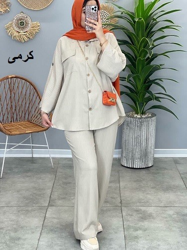 1357- ست شومیز شلوار پالیز