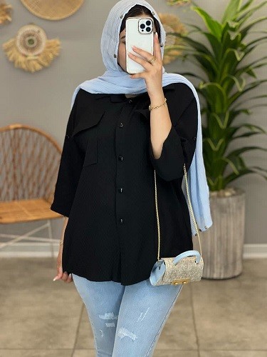 1369- شومیز مانتویی سوگل