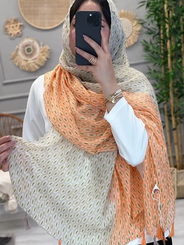 0257-شال طرحدار ژابیز