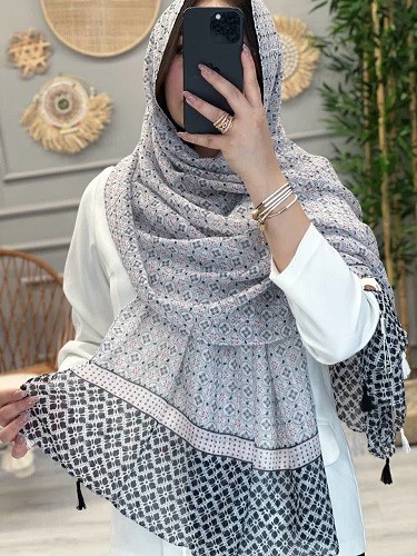 0257-شال طرحدار ژابیز