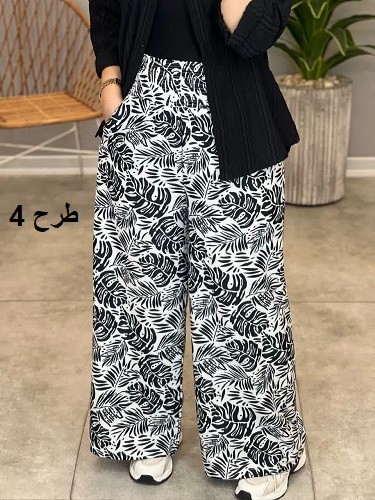 1370-شلوار بگ طرحدار