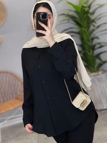 1375-مانتو شومیزی لیانا(ویژه محرم)