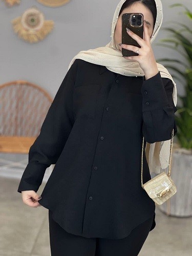 1375-مانتو شومیزی لیانا(ویژه محرم)