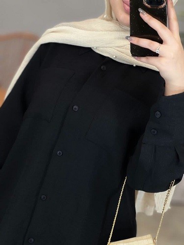 1375-مانتو شومیزی لیانا(ویژه محرم)