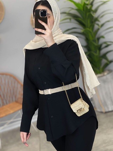 1375-مانتو شومیزی لیانا(ویژه محرم)