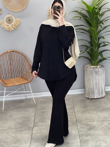 1375-مانتو شومیزی لیانا(ویژه محرم)