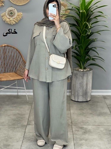 1357- ست شومیز شلوار پالیز