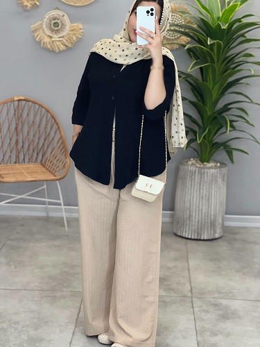 1391-مانتو شومیزی مانا