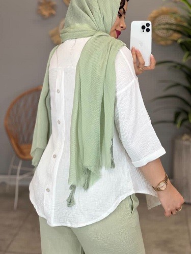 1389- شومیز دبل فیس آیسن