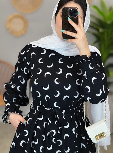 1416-پیراهن بلند ماهلین