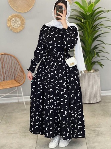 1416-پیراهن بلند ماهلین