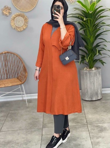 1417-مانتو آستین سگک آنجل