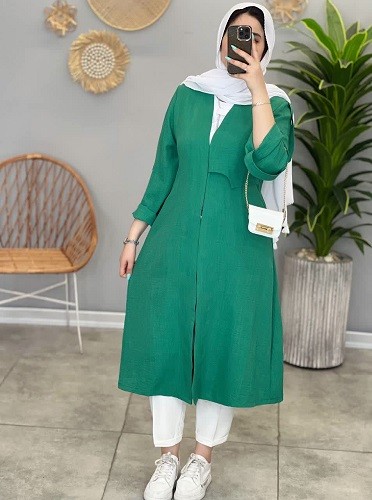 1417-مانتو آستین سگک آنجل