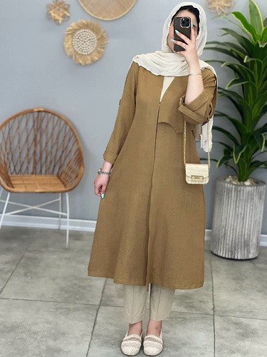 1417-مانتو آستین سگک آنجل