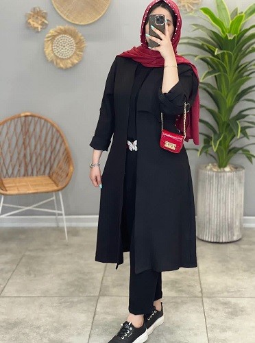 1417-مانتو آستین سگک آنجل