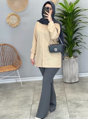 1419-مانتو شومیزی ماکان