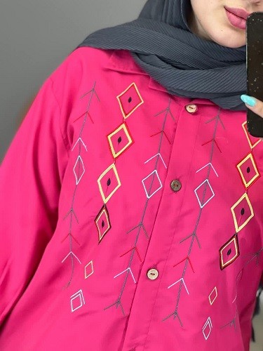 1429-مانتو شومیزی گلدوزی