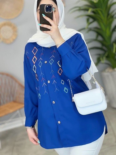 1429-مانتو شومیزی گلدوزی