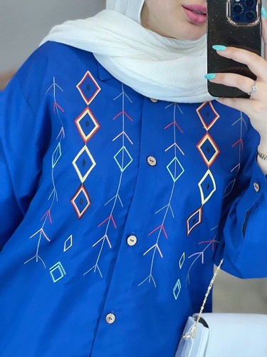 1429-مانتو شومیزی گلدوزی