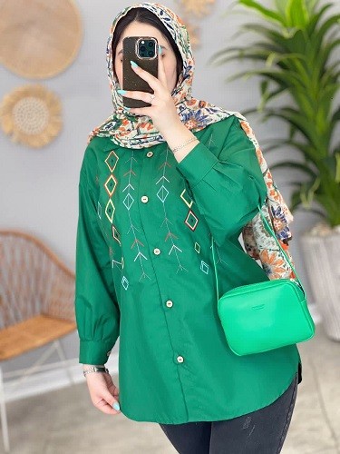 1429-مانتو شومیزی گلدوزی