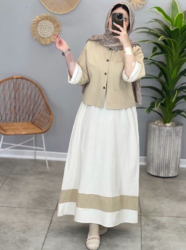 1436-ست کت و سارافون شهرناز