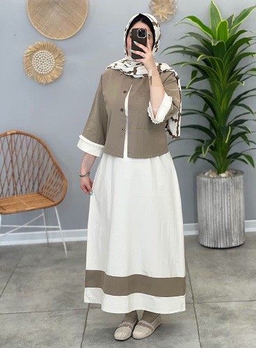 1436-ست کت و سارافون شهرناز