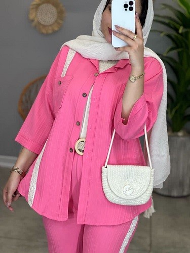 1438- ست شومیز شلوار مینیمال