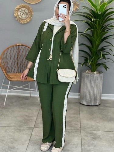 1438- ست شومیز شلوار مینیمال