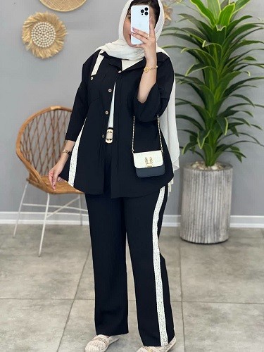 1438- ست شومیز شلوار مینیمال