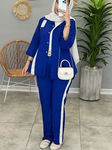 1438- ست شومیز شلوار مینیمال