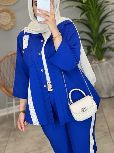 1438- ست شومیز شلوار مینیمال