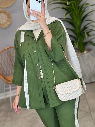 1438- ست شومیز شلوار مینیمال