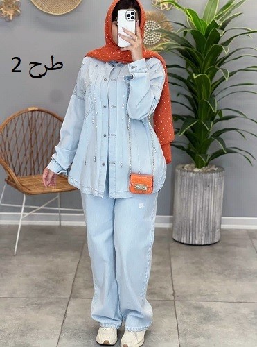 1440- مانتو جین فول نگین