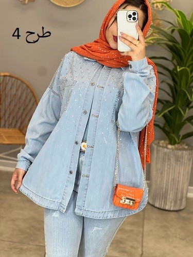 1440- مانتو جین فول نگین