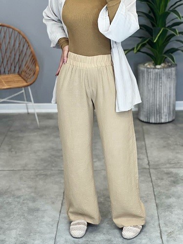 1459-شلوار بگ لینن