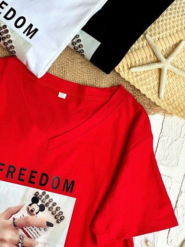 1473- تیشرت طرحدار میکی فری