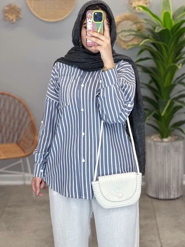 1462-مانتو شومیزی اسپرت