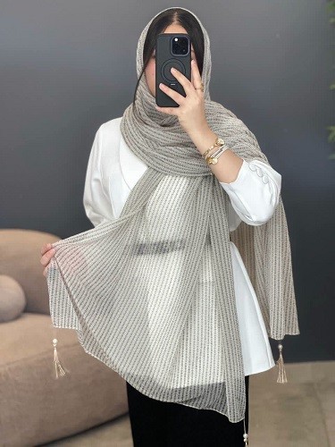 02443- شال شنی اسکارلت