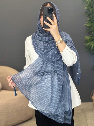 02443- شال شنی اسکارلت