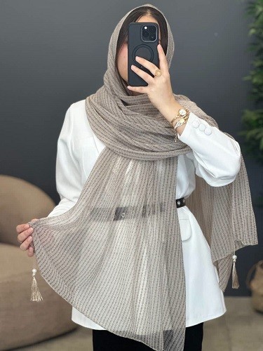 02443- شال شنی اسکارلت